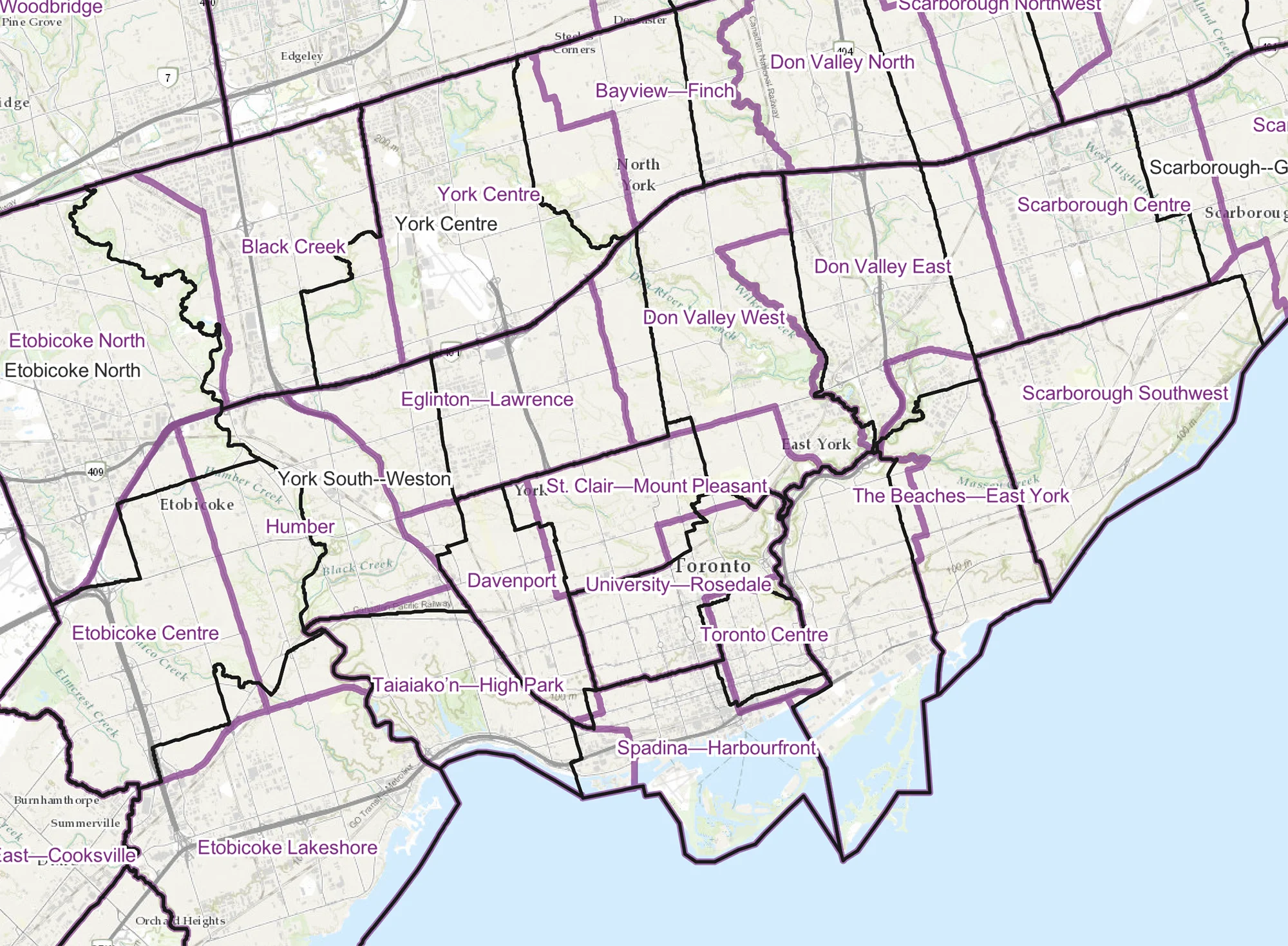 Toronto electoral map - proposed