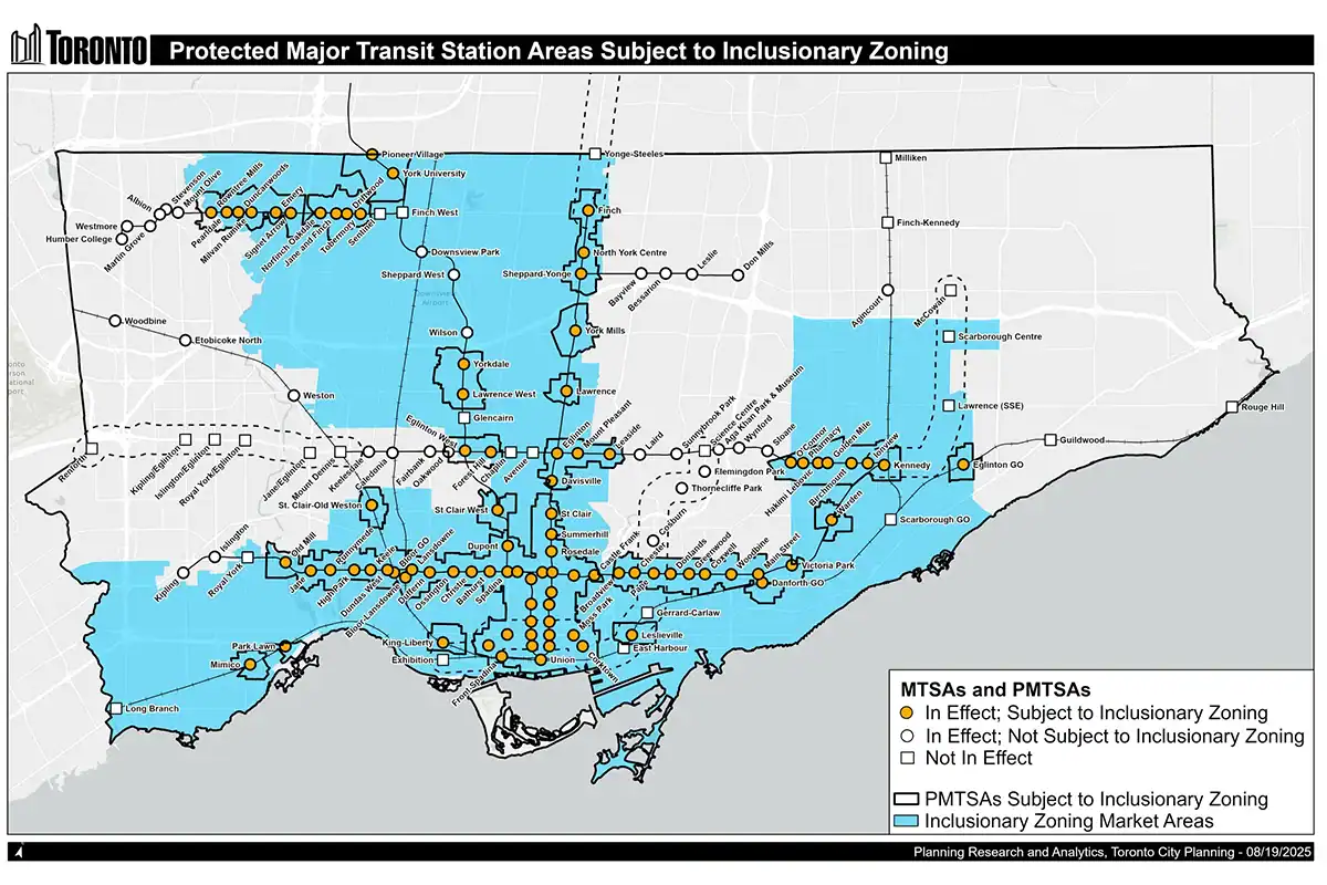 map of major transit areas city of toronto